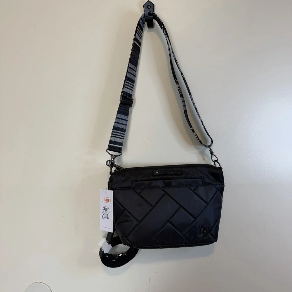 Lug Flare 2 Crossbody Bag Midnight Black Waterproof Unisex for Travel Casual